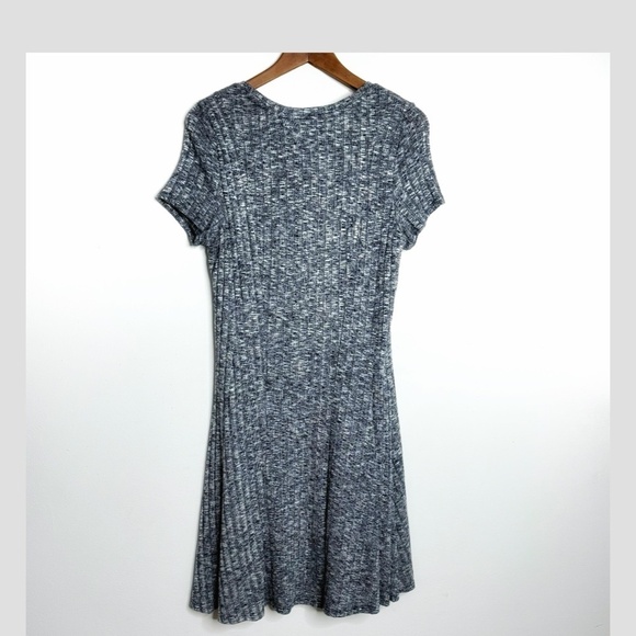 Anthropologie Dolan Left Coast Dress Ribbed Knit Swing Dress Short Sleeve V-Neck - Picture 3 of 10